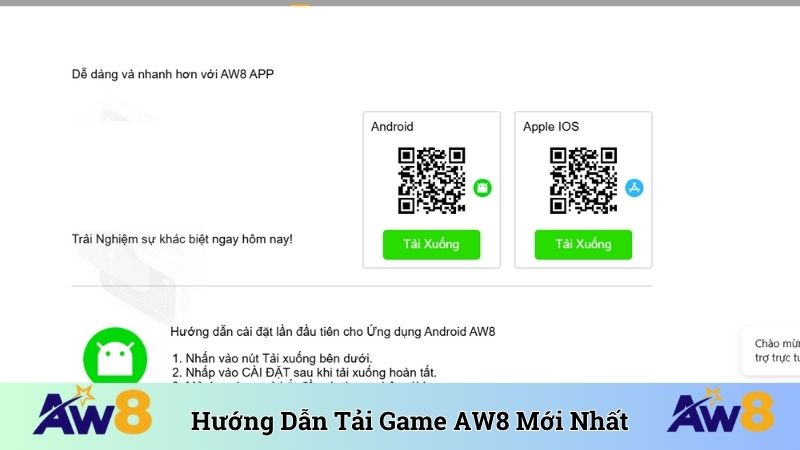 Chi tiết hướng dẫn tải game AW8 mới nhất